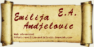 Emilija Anđelović vizit kartica